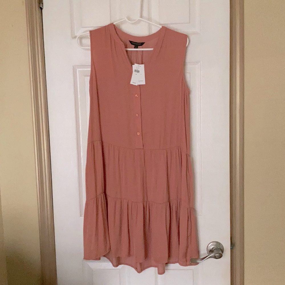 Pink sleeveless loose banana republic dress